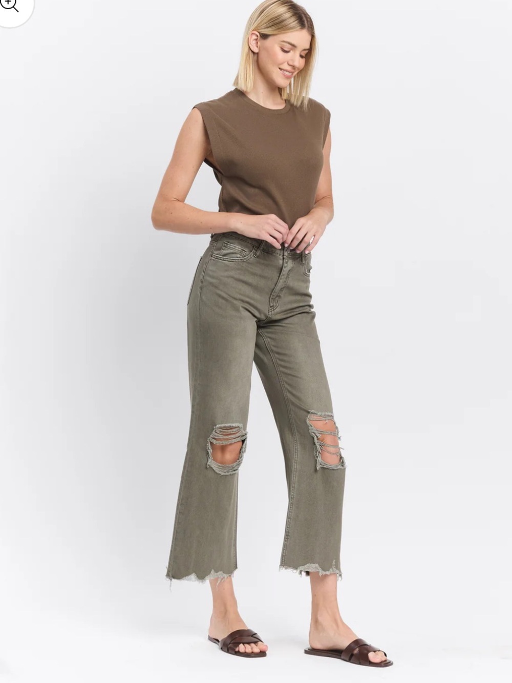 Vervet Beetle Super High Rise 90s Vintage Crop Flare Jeans Size 30